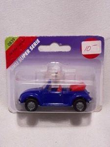 *NEW* BLUE SIKU Super Serie #0839 1/64 SCALE CONVERTABLE VW BEETLE BUG RED INTER - Picture 1 of 1