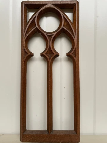 A Stunning Gothic Pierced church panel in oak Cover