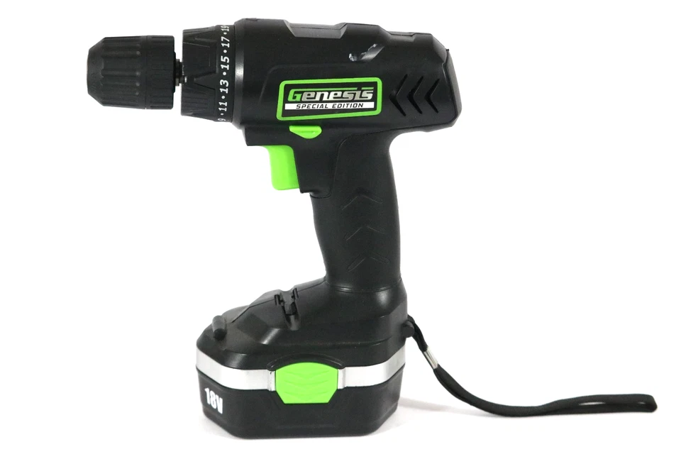 Genesis GCD18CSE 18V Cordless Variable Speed Drill Driver /W Battery- NO CHARGER - Image 1 of 4