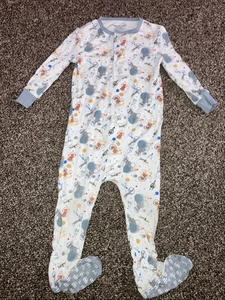 Magnetic Me Footie Pyjama Schlafanzug Baby Größe 9-12 Monate Raketen Druck - Bild 1 von 5