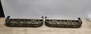 Pair of Antique  Railroad Train Car Brass Accessory Shelves 10"x 4 Grand Trunk - Picture 1 of 11