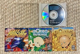 Gate Of Thunder, Bonk's Adventure, Bonk's Revenge TurboGrafx Turbo Duo CD 