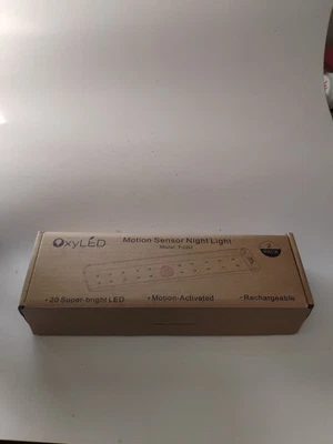 Barra de luz nocturna de 10 LED inalámbrica adhesiva en cualquier lugar 2 piezas con pilas OxyLED Foto 1 de 3