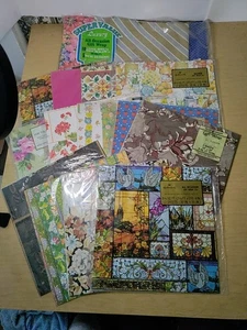 Vintage Geschenkpapier - 14 Sets von zwei Blatt 20"x29" - 8 Fuß jede Packung - Neu - Bild 1 von 16