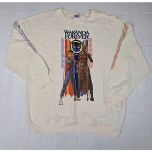 Black Panther Graphic Cream Crewneck Sweater XXL - Picture 1 of 1