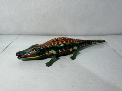 VINTAGE Used 1970s BLIC Tin Toy Inertia Friction Crocodile / Alligator  Toy - Image 1 of 4