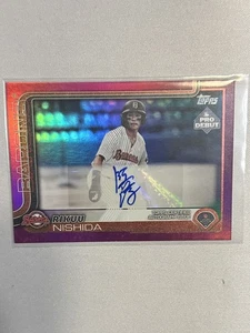 2025 Rikuu Nishida Pink Parallel Autograph Topps Pro Debut [#PD-86][071/199] - Bild 1 von 2