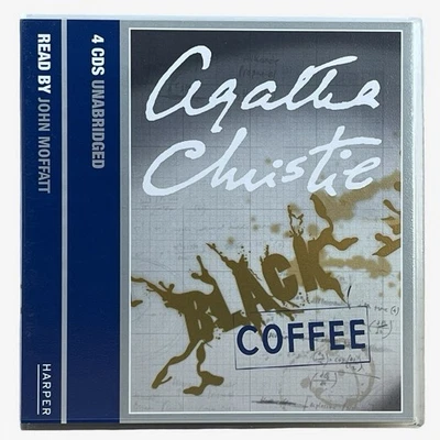 Agatha Christie Poirot CD Audio Book Black Coffee Unabridged 4 CDs John Moffatt - Image 1 of 4