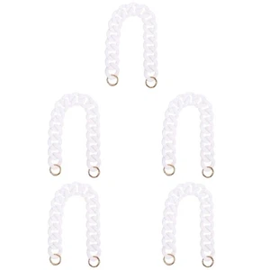 5 Count Resin Chain Bag Handbag Replacement Miss Crossbody Strap Link Handle - Picture 1 of 12