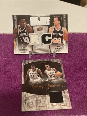 (2) CAMISETA DUAL 2009-10 UD BALONCESTO DAVID ROBINSON,MANU GINOBILI,TIM DUNCAN Foto 1 de 4