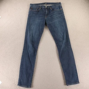 GAP Jeans Mens 33x34 Blue Skinny Fit Stretch Classic Five Pocket Style - Picture 1 of 9
