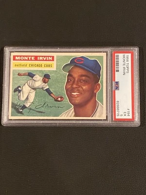 Vintage 1956 Topps Monte Irvin Chicago Cubs Baseball Card #194: PSA 5 EX - Image 1 of 2
