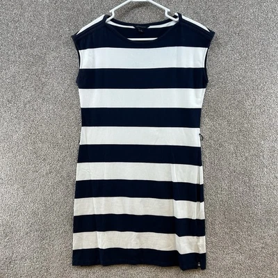 Vestido para mujer Tommy Hilfiger talla mediana azul blanco a rayas pulóver sin mangas Foto 1 de 4