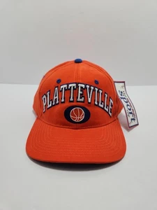 Vintage Wisconsin Platteville Hat Cap Snap Back NCAA Basketball Mens 90s - Picture 1 of 10