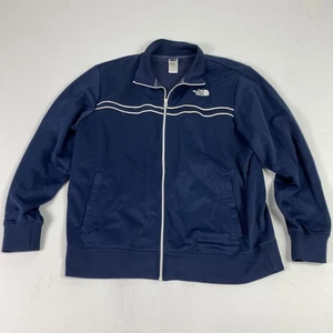 Chaqueta The North Face Para Hombre XL Azul Cremallera Completa Pista Atlética Logo Sudadera - Imagen 1 de 9