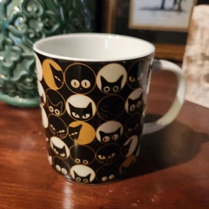 Cat Eyes 4,25" x 3" x 3,5" h; 8 oz - Tazza da caffè nera  - Foto 1 di 3