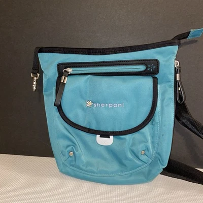 Bolsa de ombro Sherpani Sadie tiracolo tamanho médio azul-petróleo ciano turquesa - Imagem 1 de 4