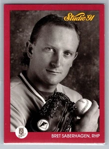 1991 Leaf Bret Saberhagen RHP Baseball Card #69 (Very Good) - Picture 1 of 2