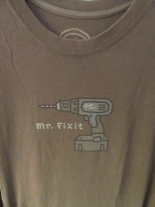 NWT LIFE IS GOOD MEN S/S CRUSHER TEE..ELECTRIC DRILL ICON.."MR FIXIT".... (S) - Picture 1 of 2