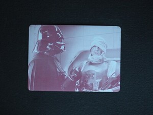 2013 Topps Star Wars Galactic Files Dengar Darth Vader Printing Plate #1/1