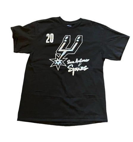 NBA San Antonio Spurs Manu Ginobili Jersey T Shirt, Size M (Black) Cover