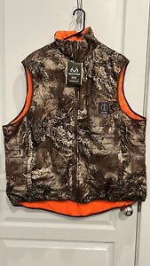 Men's Realtree, Reversible Camo Vest, Max-1 XT/ Blaze Orange, S (34/36) **NEW**