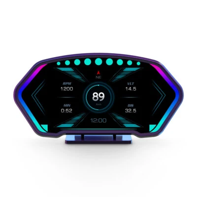 Car Dashboard Head Up Display OBD GPS Speedometer LCD Digital Gauge RPM Meter - Image 1 of 4