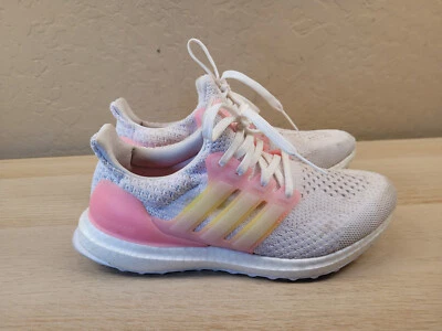 Adidas Ultraboost 5.0 DNA White Pink Running Shoes Sneakers Womens 7.5 - Image 1 of 4