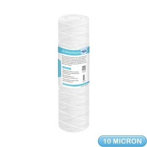 10 Micron 10"x2.5" Whole House String Wound Sediment Water Filter RO Replacement - Picture 1 of 12