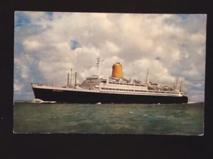T.S. Brema Ocean Liner cartolina d'epoca - Foto 1 di 2