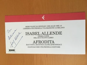 Autogramm Einladung von Isabel Allende - Bild 1 von 1