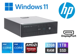 HP Elitedesk 800 SFF - Very Fast - Upto i7, 32GB, 1TB SSD, AMD R7 - Windows 11 - - Picture 1 of 6