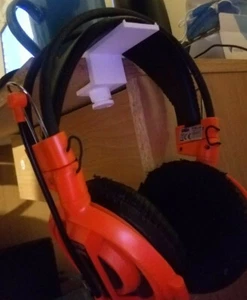 Headphone Cradle/Stand, Hanging Desk Mount 3D Printed by VTSTech - Picture 1 of 4