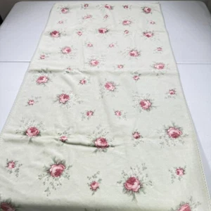 vintage laura ashley bath towel green floral cotton y2k 90s 80s - Picture 1 of 12