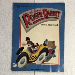 Vintage Who Framed Roger Rabbit Movie Storybook A Golden 1988 PB - Imagen 1 de 6