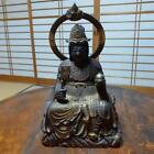 Buddhist goddess wood carving statue 19.6 inch tall Japanese antique Figurine