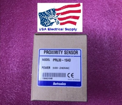 PRL30-15AO Autonics Inductive Proximity Sensor, 15mm Sensing, 2 Wire, 90-250VAC - Image 1 of 3