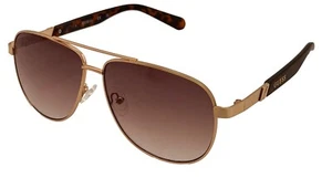 Guess Sunglass Mens Gold Metal Aviator, Brown Gradient Lens GF0246. 32P - Picture 1 of 12