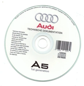 Audi A5 (2007-2017)  manuale officina workshop manual su cd - Foto 1 di 7