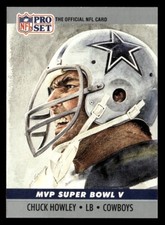 Chuck Howley 1990 Pro Set MVP Super Bowl V Card Dallas Cowboys West Virginia