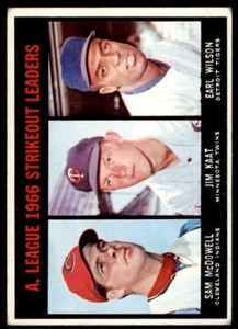 1967 Topps #237 Sam McDowell/Jim Kaat/Earl Wilson VG (Crease)