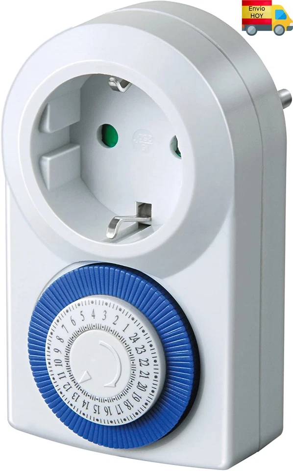 PROGRAMADOR TEMPORIZADOR ANALOGICO ENCHUFE PROGRAMABLE DIARIO 220V ENVIO HOY - Imagen 1 de 1