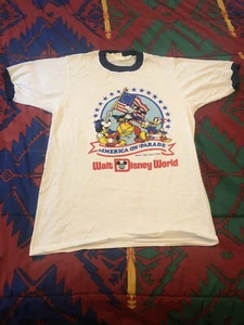 Camiseta De Colección NOS 1976 Walt Disney World Bicentenario Desfile Tropix Togs Talla M - Imagen 1 de 6