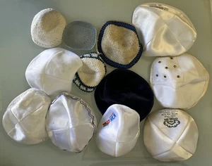 12 Kippa Judaica Jüdisch Israel gebraucht Kipot Kippa Stoff verschiedene Größen כיפות - Bild 1 von 3