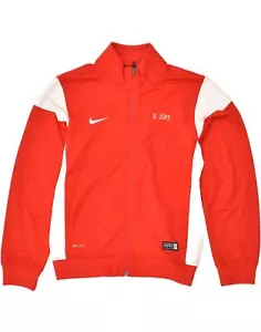 NIKE Womens Tracksuit Top Jacket UK 12 Medium Red Colourblock Polyester AR73 - Picture 1 of 3