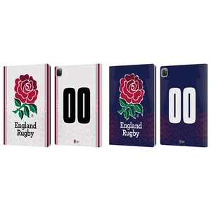 PERSONALISED ENGLAND RUGBY UNION 2023/24 KIT LEATHER BOOK CASE FOR APPLE iPAD - Picture 1 of 8