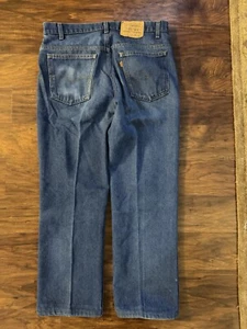 Vintage Levis 20508-0914 Orange Tab 36X27 Jeans Dark Blue American made in USA - Picture 1 of 5