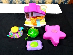 Polly Pocket Play Sets Wonderland Pet Hut Camera Green Apple Lot Of 5 Total - Picture 1 of 13
