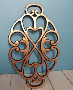 The Pampered Chef Copper Trivet "Round Up From The Heart" 2009 falta 1 goma - Imagen 1 de 8
