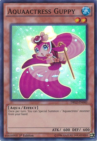Aquaactress Guppy [DRL2-EN040] Super Rare Lightly Played 1st Edition - Yugioh si - Image 1 of 1